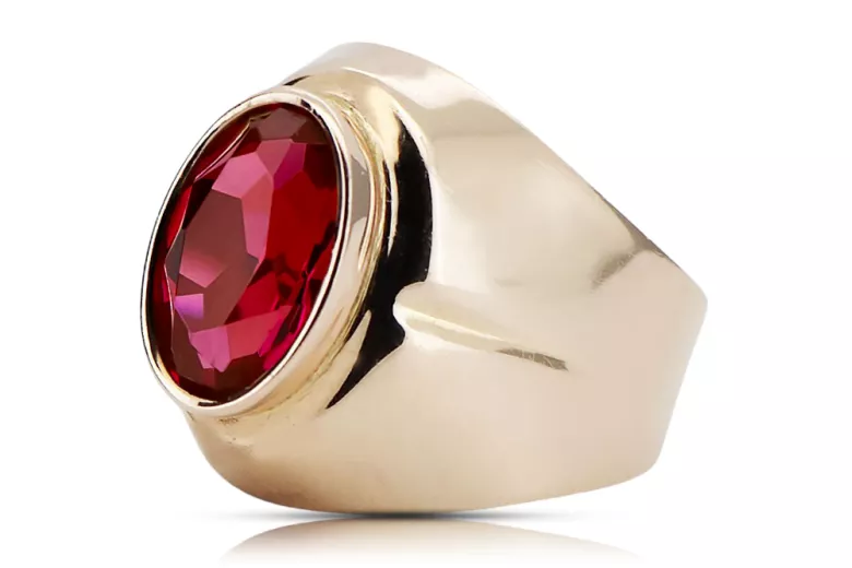 Prsten vinobraní šperky Ruby Original Vintage 14K produkt s růžovým zlatem VRC296r